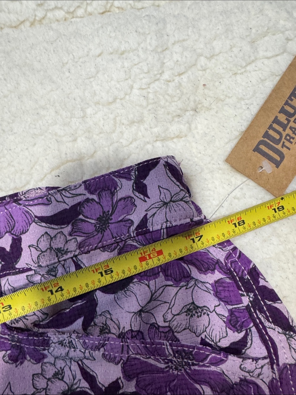 Duluth Trading Co Purple Floral Women's Shorts - Picture 5 of 5
